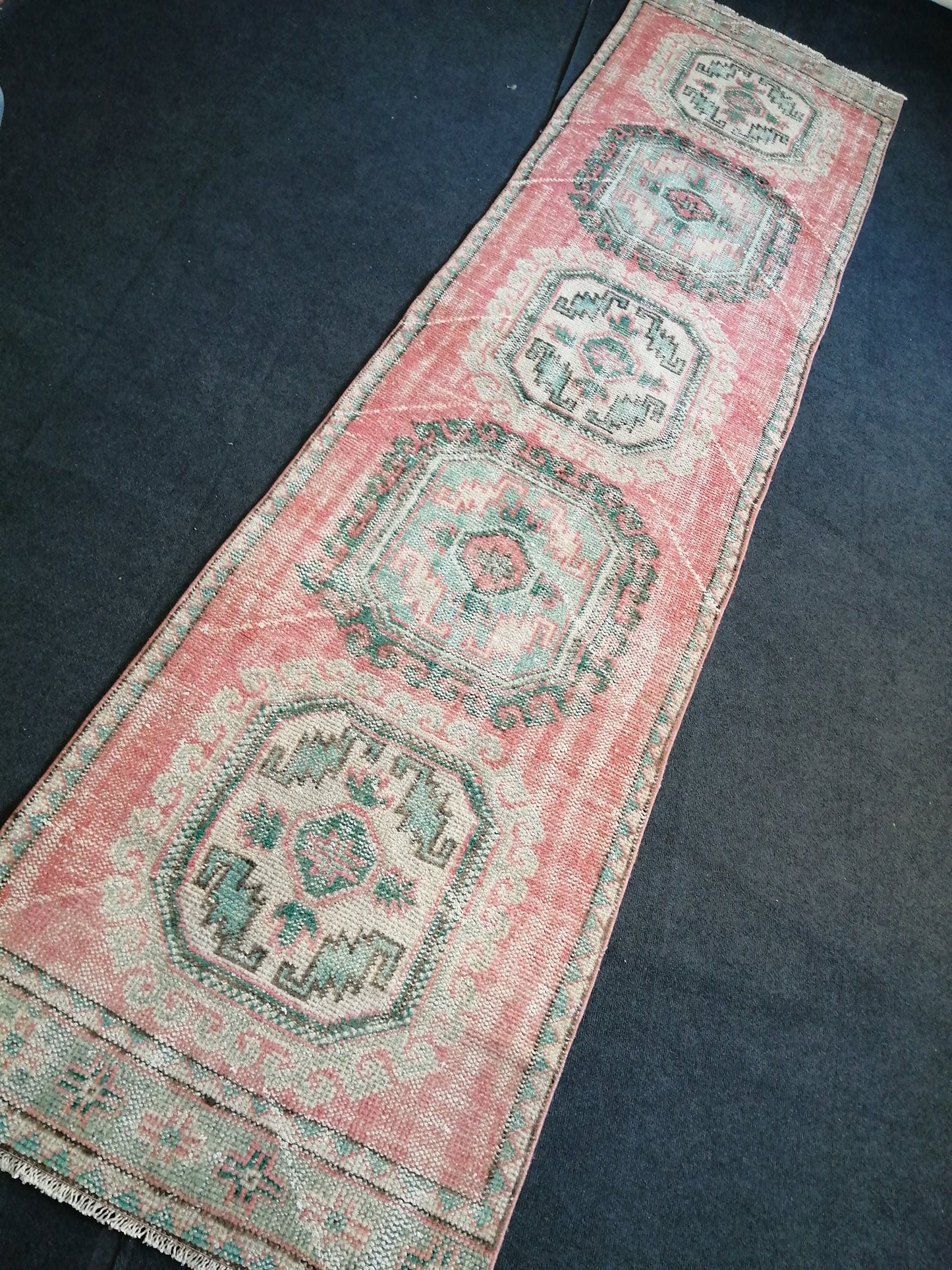 3x12 Oushak Runner Rug Turkish Runner Rug Pink Vintage Runner Rug Hallway Runner Rug Kitchen Runner Rug Wool Runner Rug Wool Rug