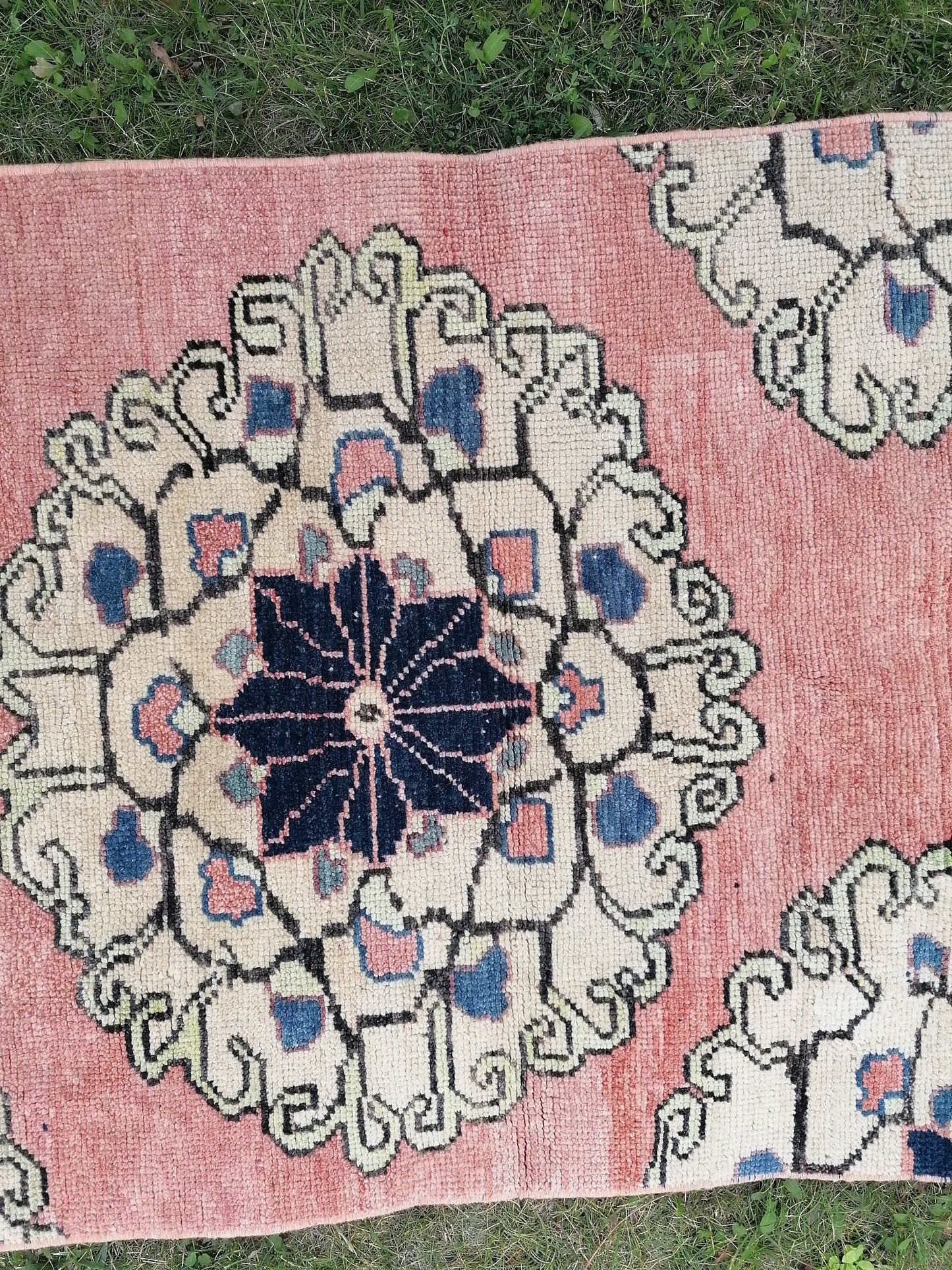 2'8x10'4 runner rug, oushak turkish runner rug, hallway vintage  runner, hand made wool runner, kitchen runner rug, entryway runner rug