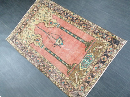 5.8 x 3.8 Rugs, Hand Made Rug, Oushak Rug, Rustic Rug, Bohemian Rug, Rug Runner, Turkish Rug, Farmhouse Rug, Vintage Rug, Wool rug