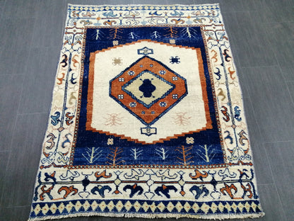 4.7 X 3.7 OUSHAK RUG TURKISH Oushak Rug Vintage Oushak Runner Rug Vintage Runner Rug Wool Oushak Rug Hand Made Rugs Vintage Turkish Rug