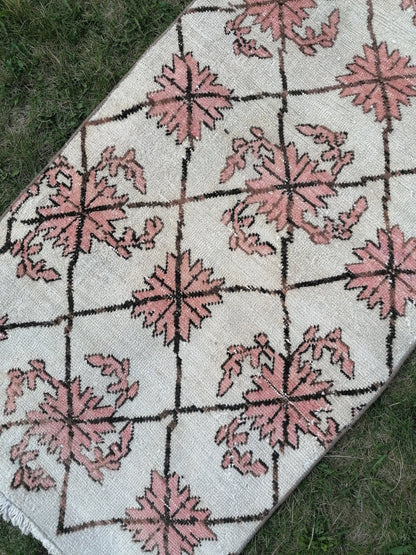 2'5x25'6 oushak turkish runner rug, natural turkish runner , oushak vintage runner rug, vintage runner rug, kitchen rug, hand made rug