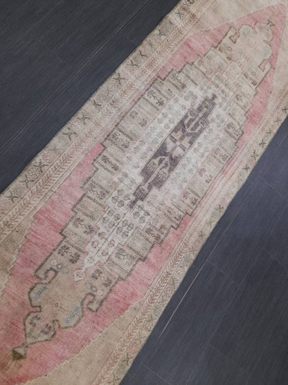 Staircase Runner Rug 2.7 x 12.2 Vintage Turkish Runner Oriental Runner Oushak Runner Rug