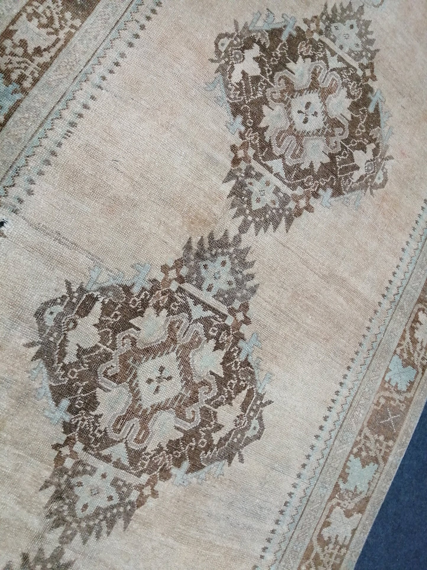 12.2 x 4.10 Oushak Runner Rug Turkish Runner Rug Vintage Runner Rug Muted Runner Rug Kitchen Runner Rug Wool Runner Rug Wool Oushak Rug