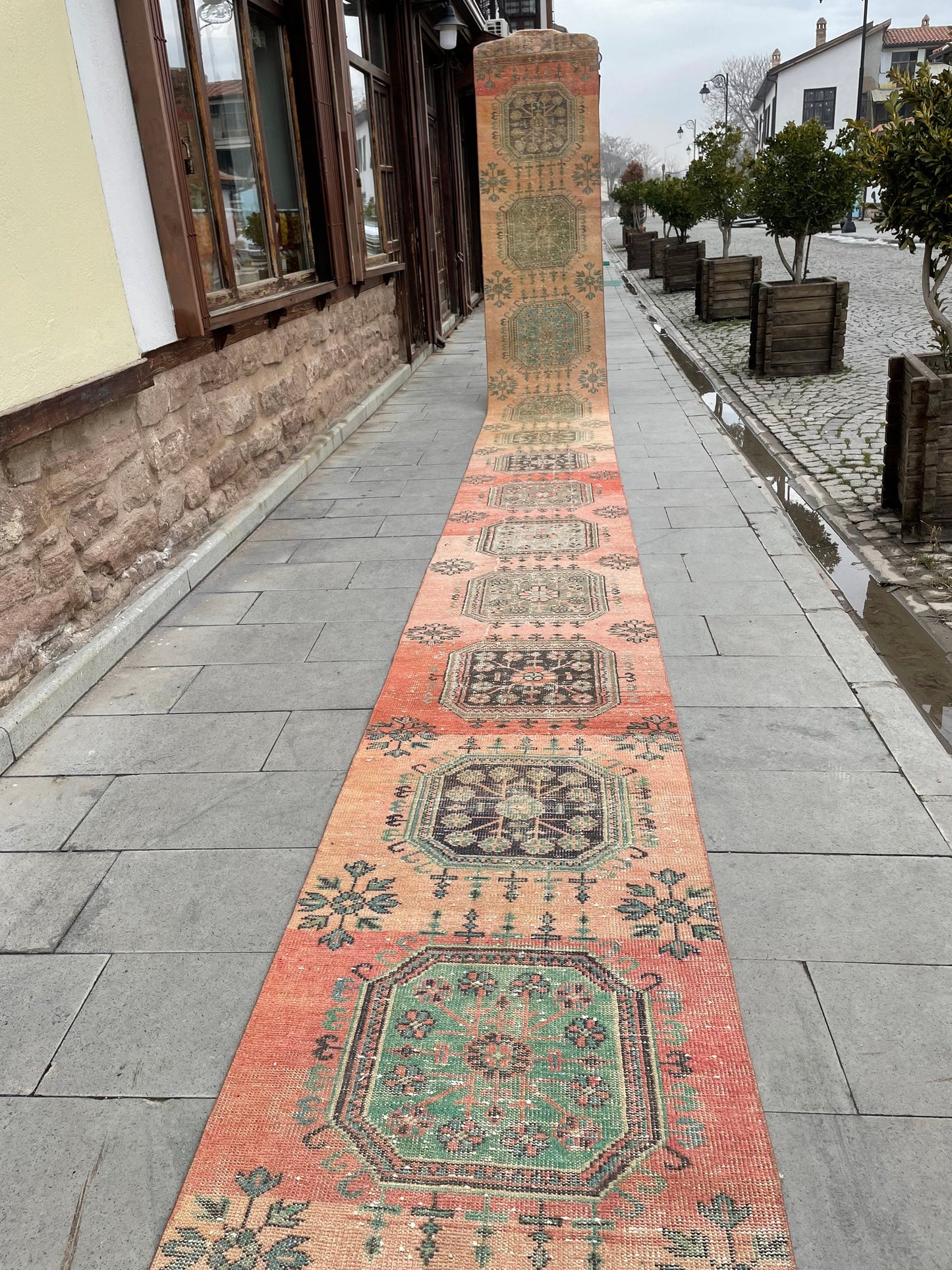 Vintage Staircase Runner Rug 2.5 x 33 ft Extra Long TURKISH Runner Rug Vintage Runner Rug Distressed Runner Rug  Runner Hand Knotted Runner
