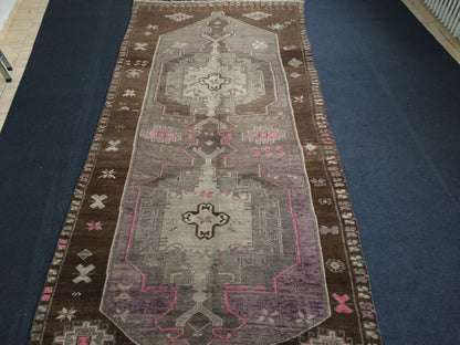 Vintage Large Area Rug  5x12 Turkish Rug Runner Rug Wool Living Room Rug Oushak Rug Vintage rug Farmhouse rug