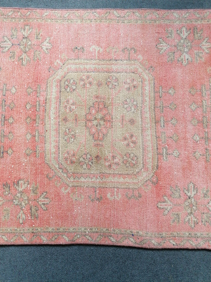 11'10x3'2 oushak runner rug,turkish runner rug, vintage runner rug vintage oushak runner rug, unique hand made rug kitchen runner rug