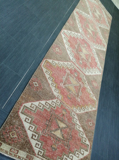 11x2.9 Oushak Runner Rug Turkish Runner Rug Vintage Runner Rug Hallway Runner Rug Kitchen Runner Rug Wool Runner Rug Wool Oushak Rug
