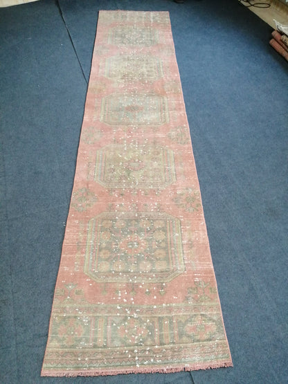 2 6 x 11.4 Oushak Runner Rug Turkish Runner Rug Vintage Runner Rug Hallway Runner Rug Kitchen Runner Rug Wool Runner Rug Wool Oushak Rug