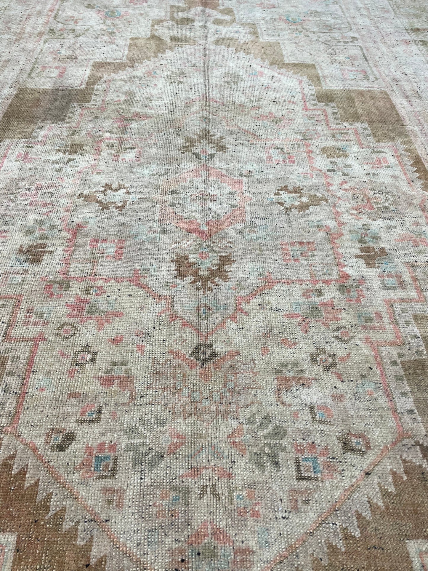 Turkish RUG 6.7 x 11.7 Oushak Rug Vintage Oriental Rug Vintage Persian Rug Wool Hand Knotted Rug Handmade Rugs Vintage Turkish Rug 7x12