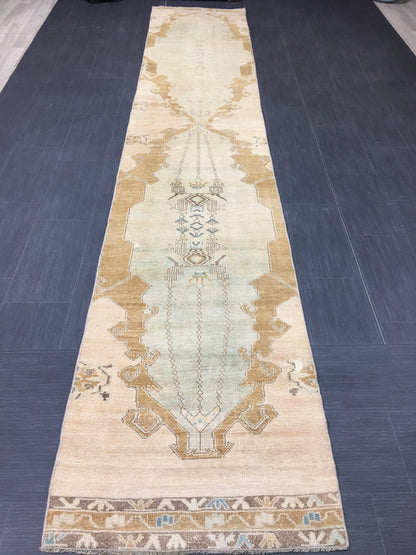 XL Wool Handmade Runner Rug 2.6 x 14 Long TURKISH Runner Rug Vintage Runner Rug Oriental Runner Rug Staircase Runner rug Hand Knotted Runner