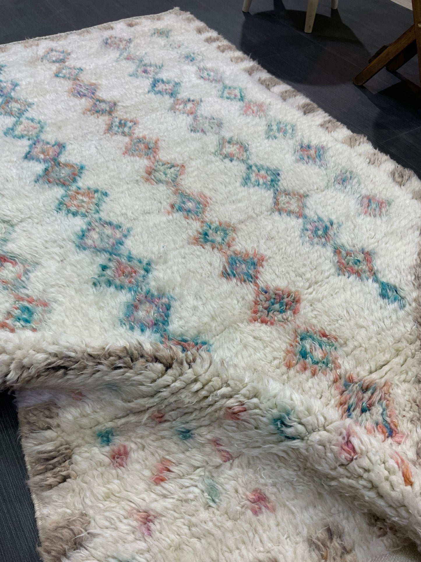 Antique Wool Rug, Vintage Shaggy 3.5 x 5.4 Rug, High Wool Pile Rug,  Plush Rug, Handmade Rug, Hand Knotted Rug, Turkish Rug, Nomad Rug, Rear