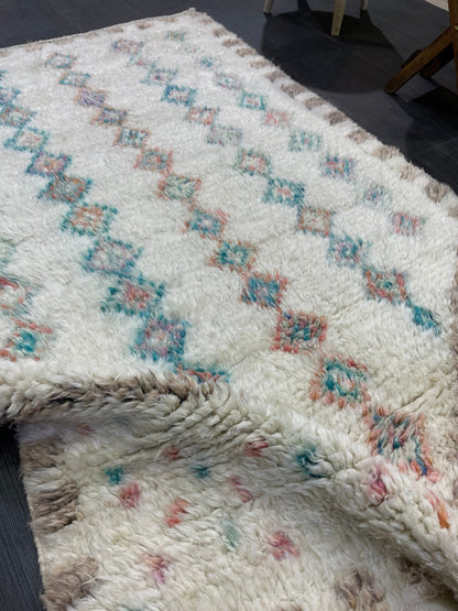 Antique Wool Rug, Vintage Shaggy 3.5 x 5.4 Rug, High Wool Pile Rug,  Plush Rug, Handmade Rug, Hand Knotted Rug, Turkish Rug, Nomad Rug, Rear