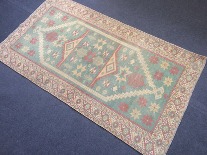 Turkish Rug, Oushak Rug, Rustic Oushak Rug, Wool Oushak Rug, Oushak Runner Rugs, Farmhouse Rug, Vintage Rug, Minimalist Rug, Hand Made Rug