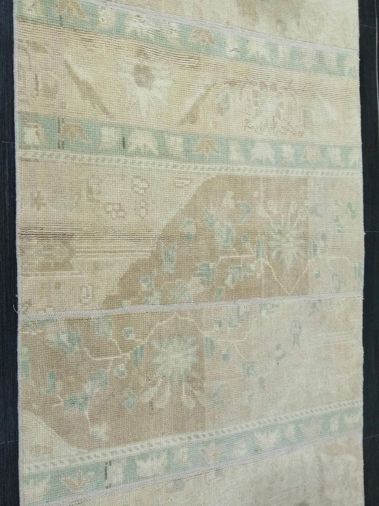 Muted Oushak Runner Rug 8.3 x 2.4 Vintage Runner Rug Patchwork Runner Rug Kitchen Runner Rug Wool Runner Rug Wool Oushak Rug