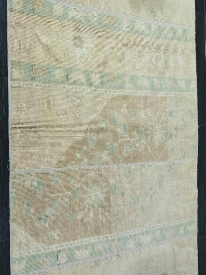 Muted Oushak Runner Rug 8.3 x 2.4 Vintage Runner Rug Patchwork Runner Rug Kitchen Runner Rug Wool Runner Rug Wool Oushak Rug