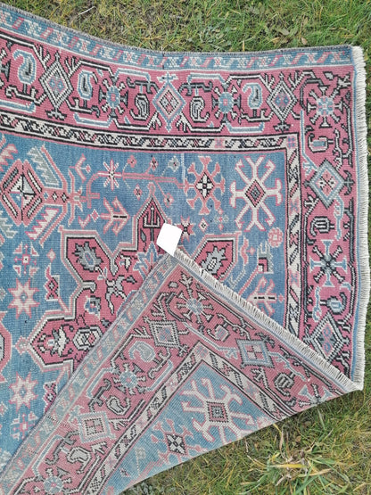 4x6'4 wool rug,turkish oushak rug,vintage handmade rug, kitchen rug,bohemian rug,floor rug