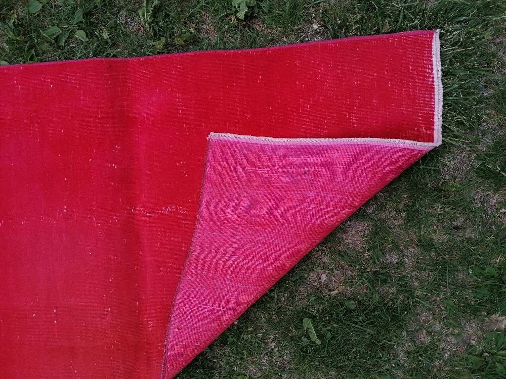 Turkısh rug 2'4x4 handmade wool rug,