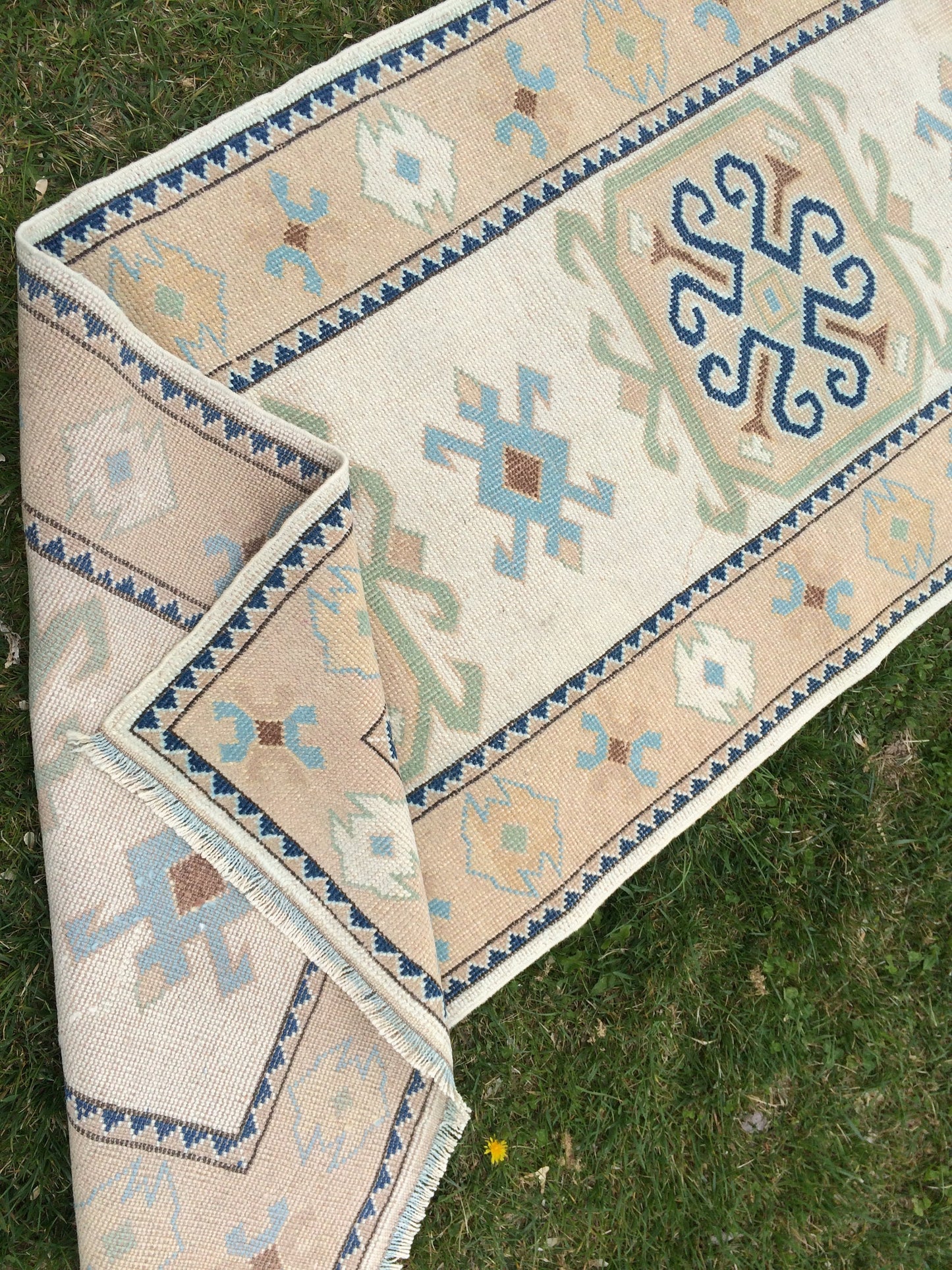Muted Vintage Runner 3x11 Oushak RUNNER Rug, Turkish Rug, Hallway Runner Rug, Oushak Rug, Oushak Runner Rug, Wool Runner Rug, Faded Runner