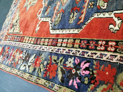 High Wool Pile Antique RUG 4 x 5.6 TURKISH Oushak Rug Vintage Oushak Rug Hand Made Rugs Vintage Turkish Rug Antique Oriental Rug 4x6