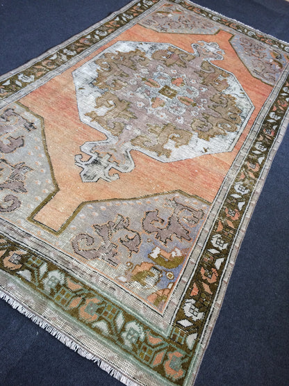 OUSHAK RUG TURKISH Oushak Rug Vintage Oushak Runner Rug Vintage Runner Rug Wool Oushak Rug Hand Made Rugs Vintage Turkish Rug