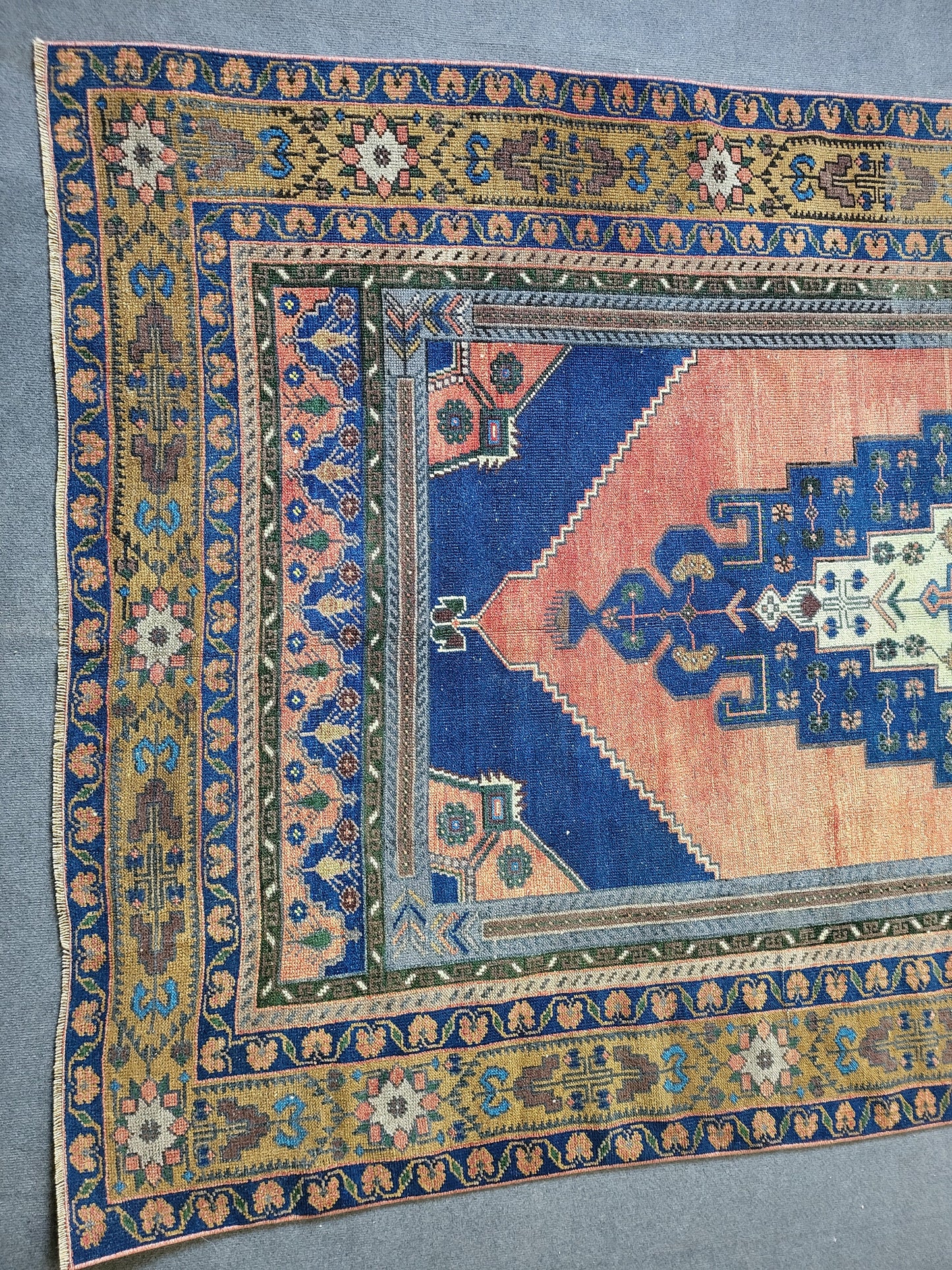 OUSHAK RUG, TURKISH 5.6 x 11 Rug, Vintage Oushak Rug, Vintage Persian Rug, Wool Hand Knotted Rug,  Handmade Rug, Vintage Turkish Rug