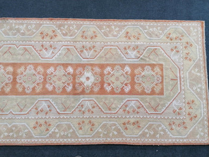 Runner rug 11'6x3'9 vintage kitchen runner hallway runner rug,oushak runner rug