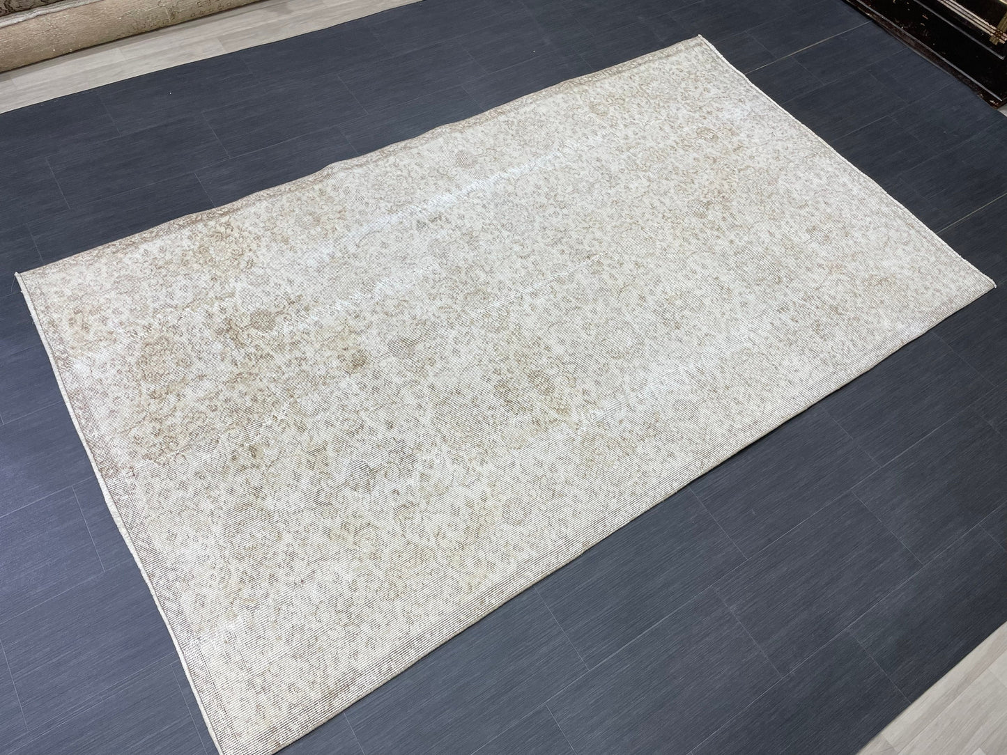 Muted Vintage Rug TURKISH Distressed Rug Vintage 5 x 8.4 Rug Oushak Rugs Muted Rug Turkish Oushak Rug, Vintage Oushak Rug Wool Rug