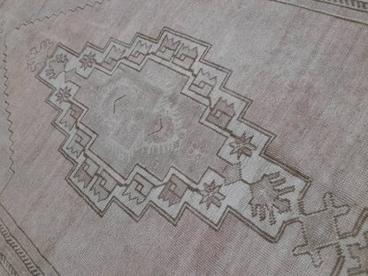 Muted Vintage RUG TURKISH Large Rug 5 x 10.8 Oushak Rug Vintage Oushak Rug Vintage Rug Muted Oushak Rug Hand Made Rug Vintage Neutral Rug