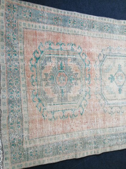 11.2 x 4.3 Muted Oushak Runner Rug Turkish Runner Rug Muted Vintage Runner Rug Hallway Runner Rug Kitchen Runner Rug Wool Runner Rug