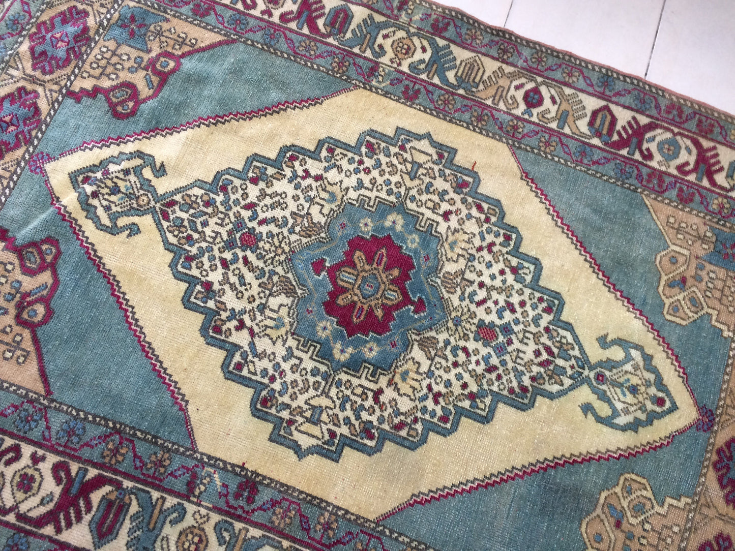 Turkish Rugs,  Oushak Rug, Hand Knotted Rug, Wool Persian Rug,Handmade Rug, Wool Turkish Rug, Vintage Farmhouse Rug, Vintage Rug, Floor Art