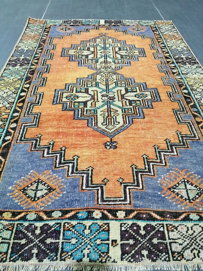 5.5 X 3.6 Rugs, Hand Made Rug, Oushak Rug, Rustic Rug, Bohemian Rug, Rug Runner, Turkish Rug, Farmhouse Rug, Vintage Rug, Wool rug