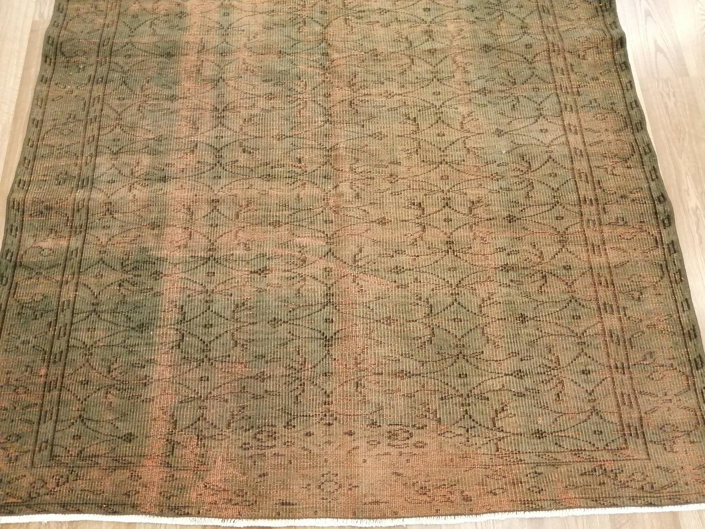 8.5 x 7.9 Rugs, OverDyed Hand Made Rug, Oushak Rug, Rustic Rug, Bohemian Rug, Rug Runner, Turkish Rug, Farmhouse Rug, Vintage Rug, Wool rug