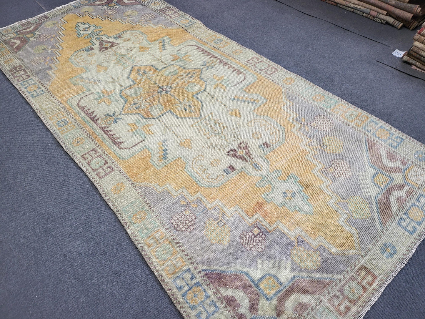 Vintage Rug, Handmade 4 x 8.4 Rug, Oushak Rug, Turkish Rug, Persian Rug, Vintage Rug, Wool rug, Oriental Rug