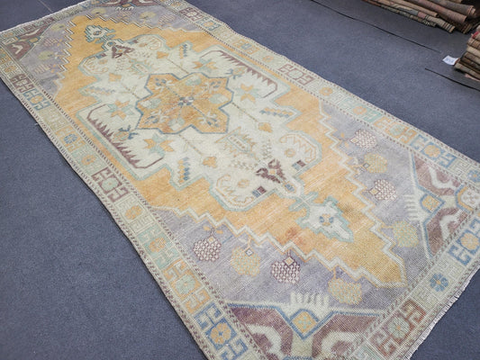 Vintage Rug, Handmade 4 x 8.4 Rug, Oushak Rug, Turkish Rug, Persian Rug, Vintage Rug, Wool rug, Oriental Rug