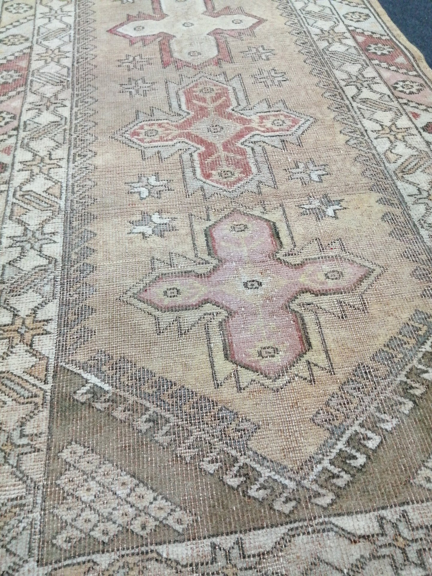 3x10 Muted Oushak Runner Rug Turkish Runner Rug Vintage Runner Rug Hallway Runner Rug Kitchen Runner Rug Wool Runner 2.10 x 10 Rug