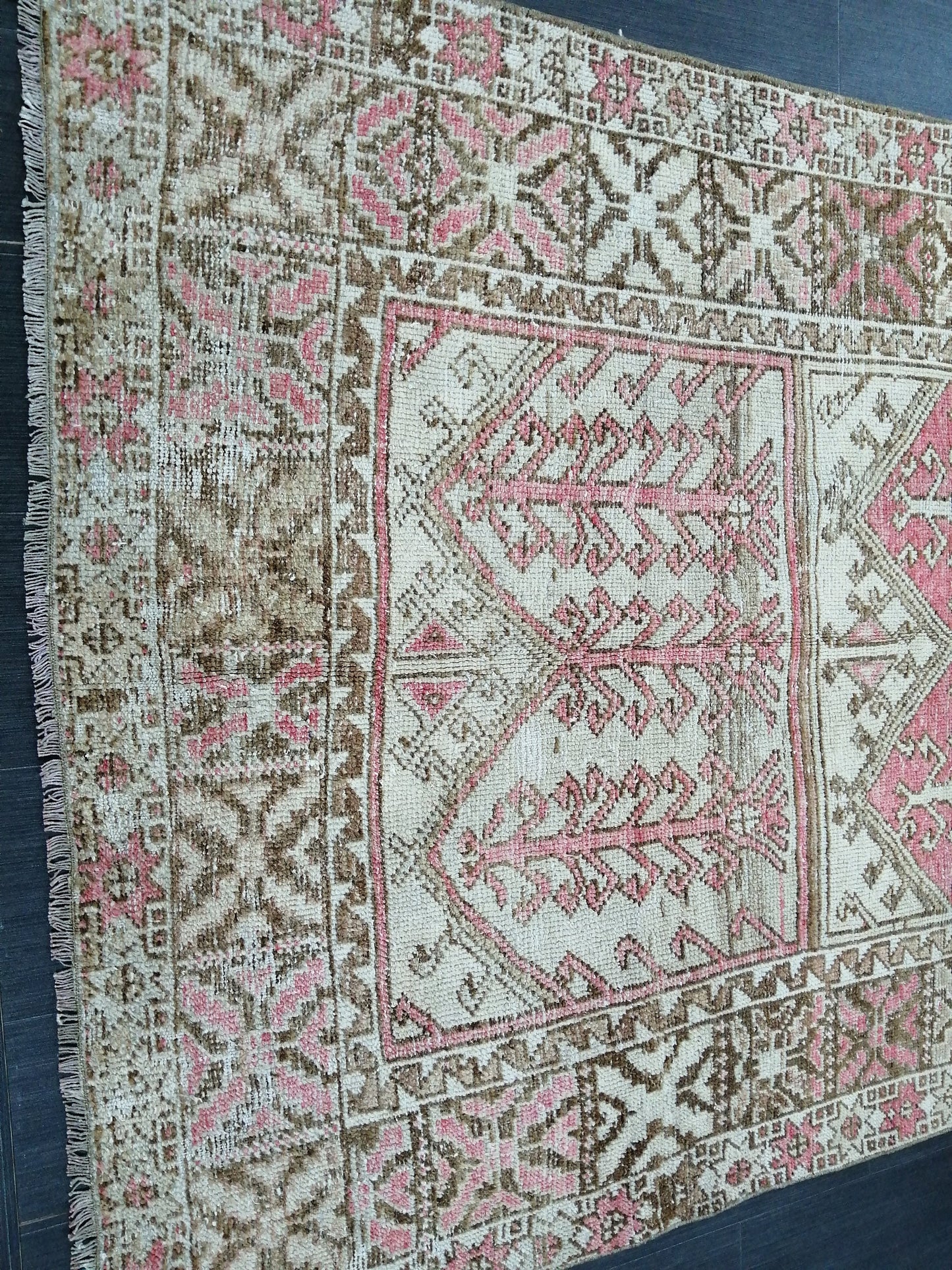 Antique OUSHAK RUG 10x5 TURKISH Oushak Rug Vintage Oushak Runner Rug 5x10 Vintage Runner Rug Wool Oushak Rug Hand Made Rugs Vintage Rug