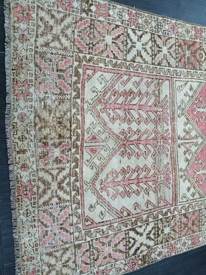 Antique OUSHAK RUG 10x5 TURKISH Oushak Rug Vintage Oushak Runner Rug 5x10 Vintage Runner Rug Wool Oushak Rug Hand Made Rugs Vintage Rug