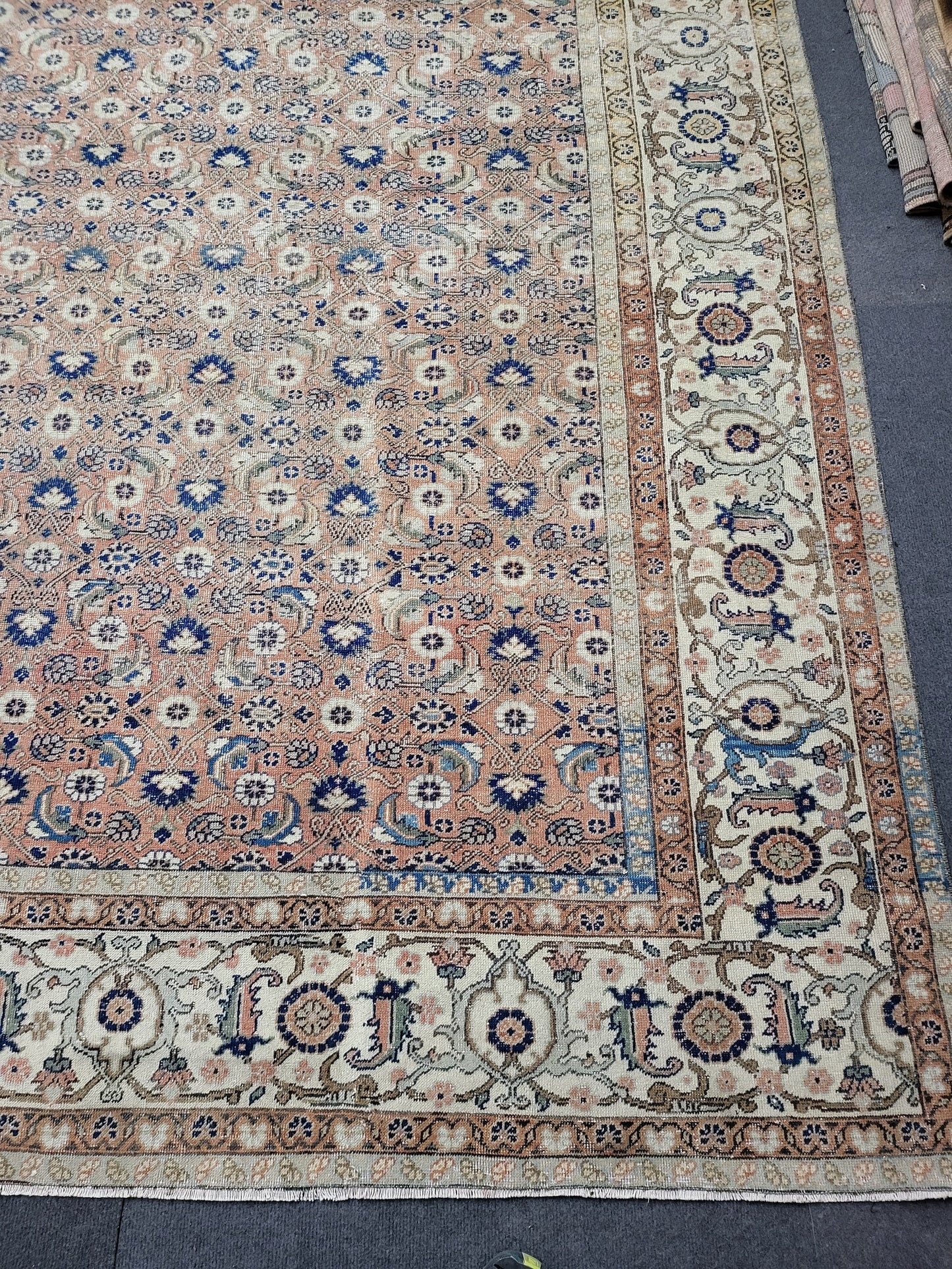 Antique Oushak RUG, Anatolian 9 x 12.6 Rug, Turkish Rug, Hand Knotted Rug, Vintage Wool Rug, Handmade Rug, Large Persian Rug