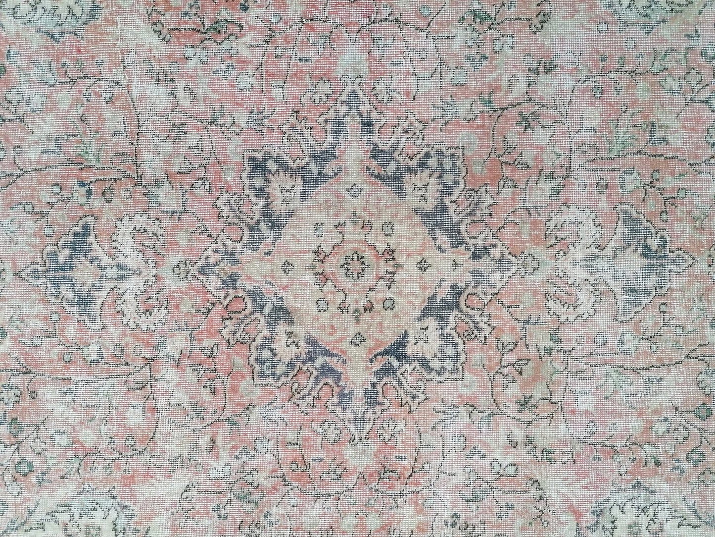 6.2 x 10.2 Neutral wool rug,  muted handmade rug, oushak rug, rustic rug, turkish rug, farmhouse rug, distressed vintage rug