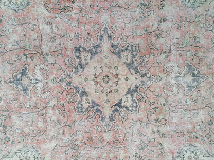 6.2 x 10.2 Neutral wool rug,  muted handmade rug, oushak rug, rustic rug, turkish rug, farmhouse rug, distressed vintage rug