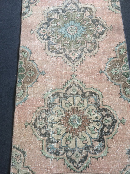 11.3 X 2.7 Oushak Runner Rug  Vintage Runner Rug Turkish Runner Rug Hallway Runner Rug Kitchen Runner Rug Wool Runner Rug Wool Oushak Rug