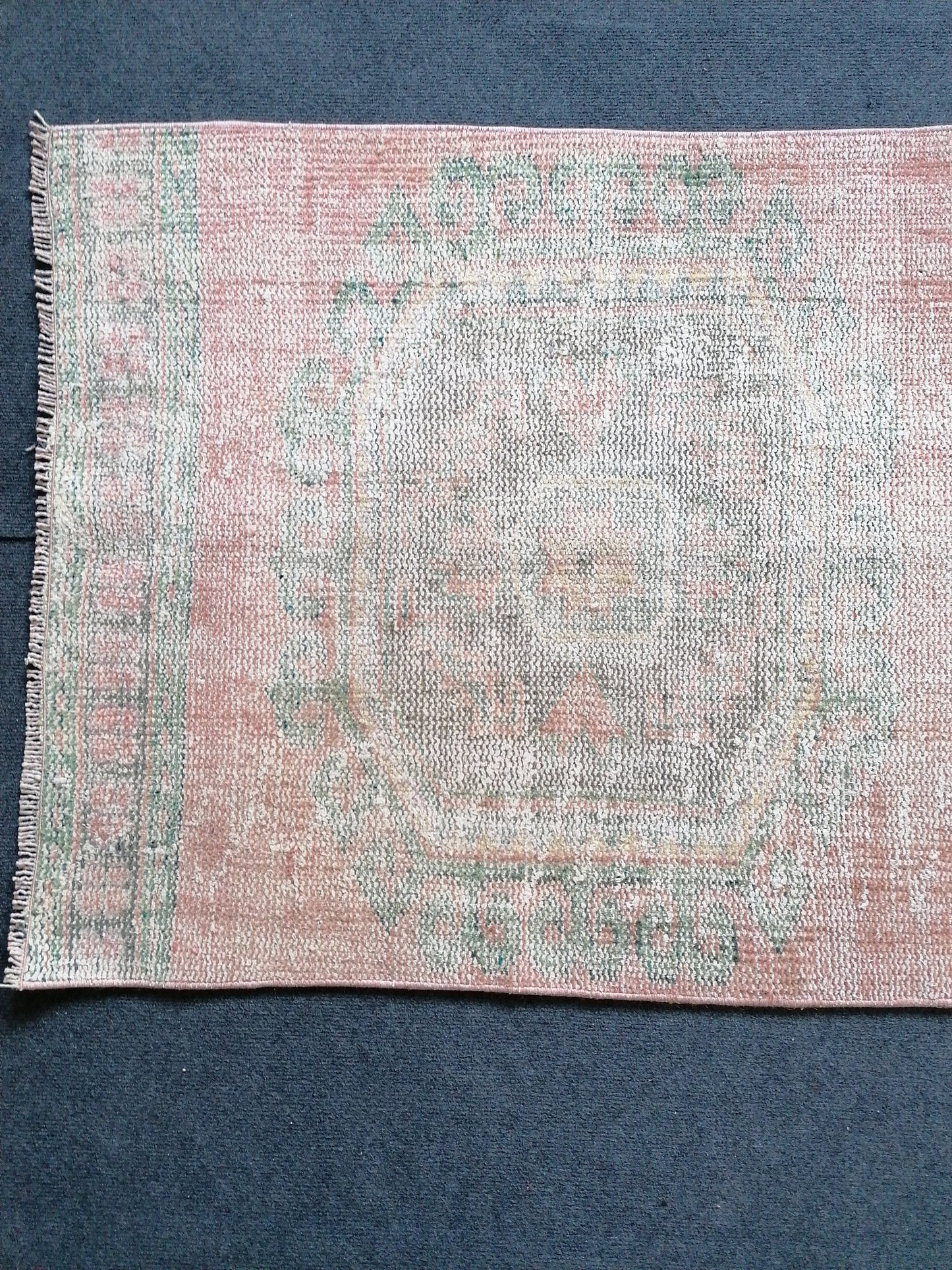 11'7x2'9 distressed oushak turkish runner rug, turkish rug , runner rug,vintage rug,kitchen rug,vintage oushak rug, vintage anatolian rug