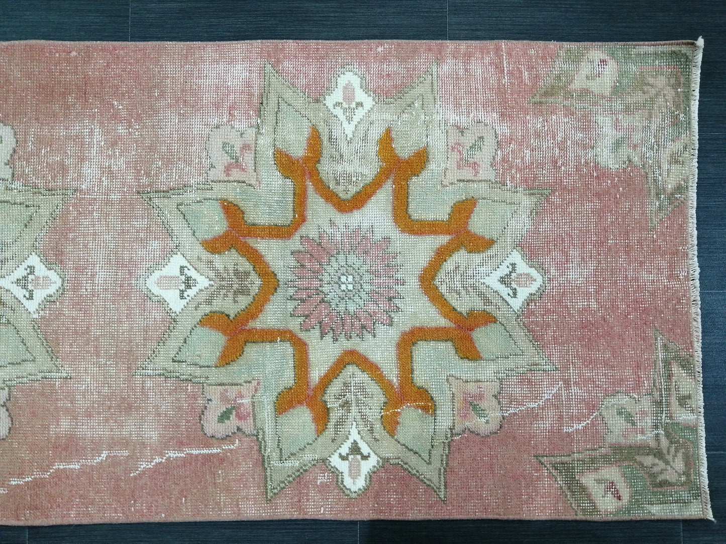 Vintage Oushak Runner Rug 8.2 x 2.3 Vintage Runner Rug Hallway Runner Rug Kitchen Runner Rug Wool Runner Rug Wool Oushak Rug