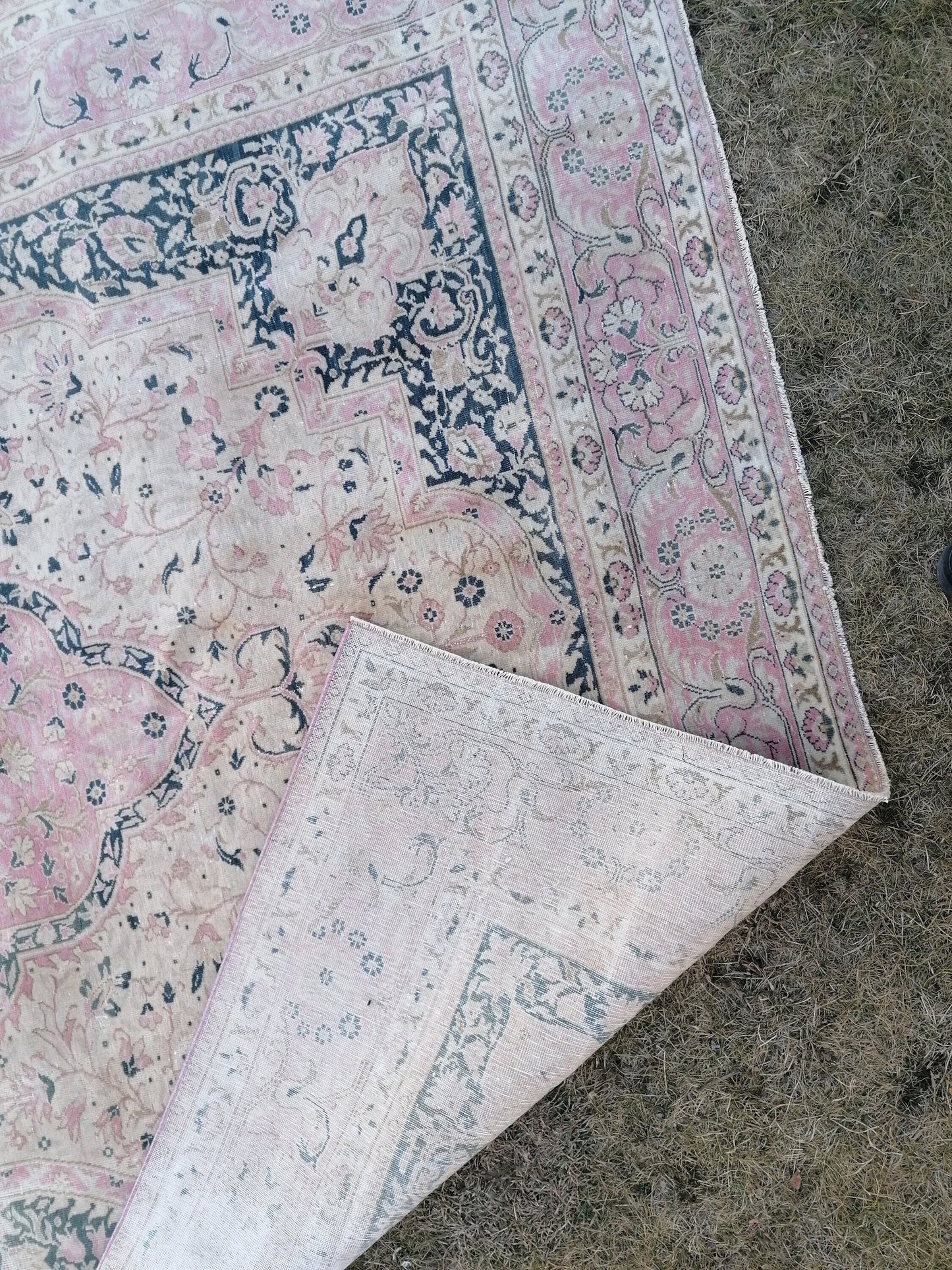 6.7 x 10.2 vintage rug. turkish oushak rug rustic, tribal rug retro rug traditional turkish rug