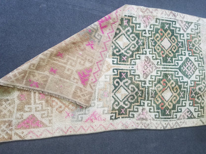 3.4 x 6.8 Vintage wool rug, oushak rug, unique handmade rug kitchen rug bohemian rug traditional rug