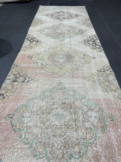 Handmade Runner RUG 3 x 12 TURKISH Oushak Rug Vintage Runner Rug Vintage Runner Rug Wool Oushak Rug Antique Rug Hand Knotted Rug