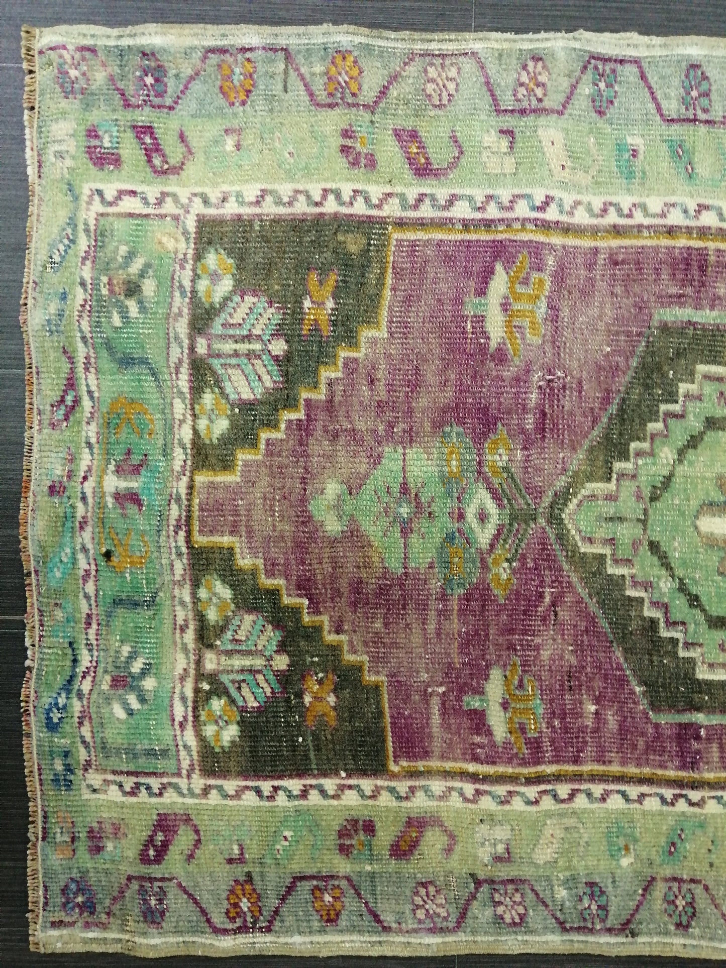 3.9 x 2.5 Rug, Hand Made Rug, Oushak Rug, Rustic Rug, Bohemian Rug, Rug Runner, Turkish Rug, Farmhouse Rug, Vintage Rug, Wool rug