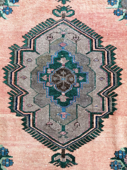 Turkish Rug 5x12, Vintage Rug, Oushak Rug, Oriental Runner Rug