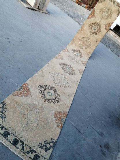 XL Turkish Runner Rug Long Vintage Runner Rug 2.9 x 20 Vintage Stairs Runner Rug Extra Long Oriental Runner Carpet XL Antique Persian Runner