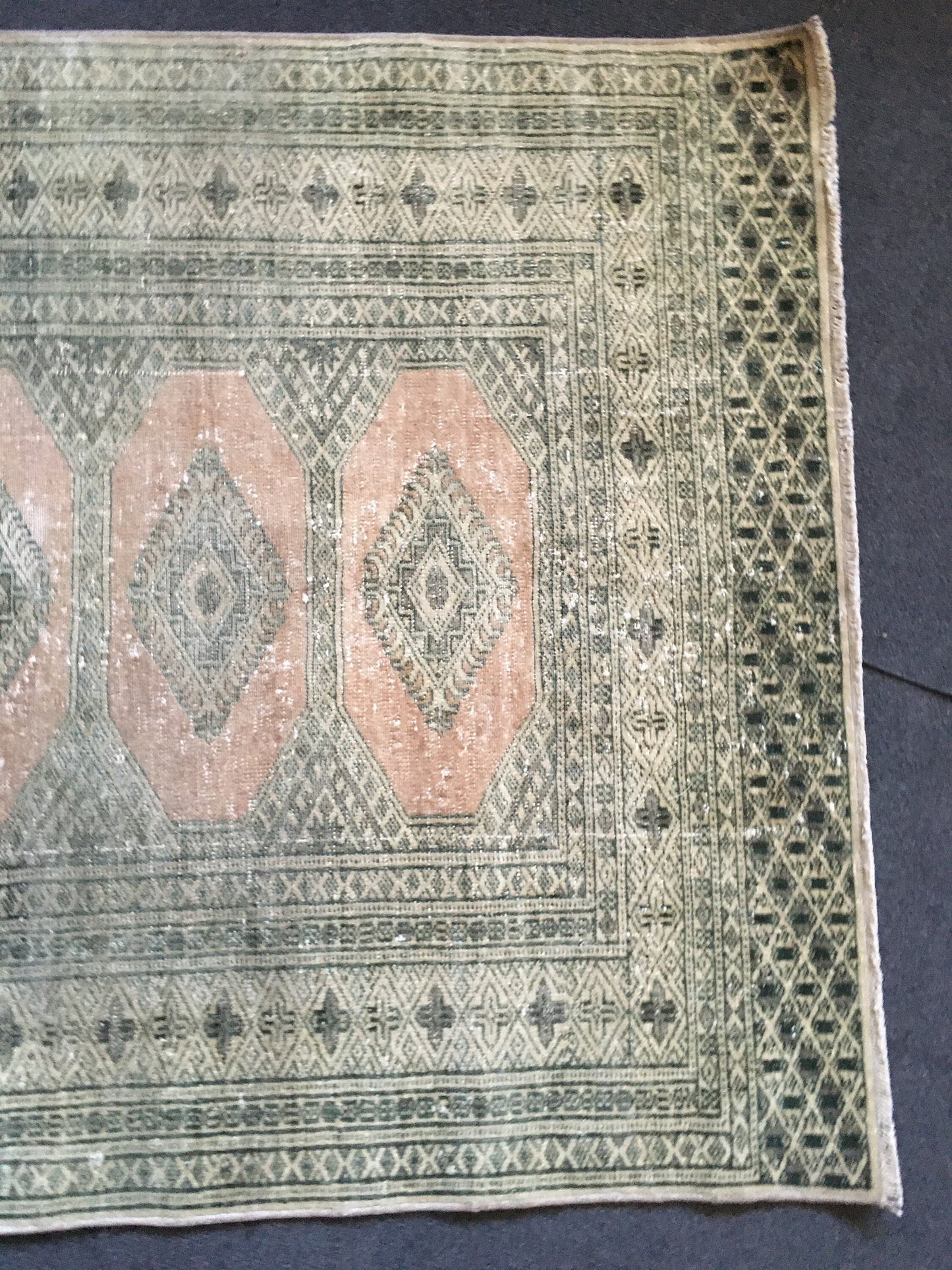 3x5 feet handmade vintage area rug, turkish destroyed middle rug, persian black kitchen rug, medium size bathroom rug, oushak wool muted rug